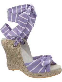 Women's Knotted Jersey Espadrilles : wedge sandals wrap sandals sandals anklewrap