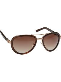 Women's Metal-Accent Aviator Sunglasses