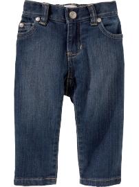 Dark-Wash Skinny Jeans for Baby