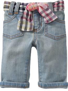 Cuffed Denim Capris for Baby