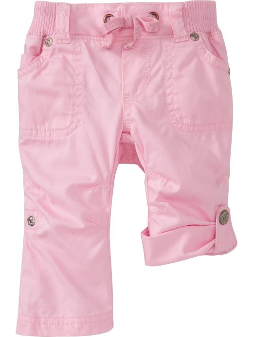 Newborn: Rib-Knit Waist Roll-Up Pants for Baby: Jeans & Pants Sale: Newborn Girls | Old Navy