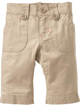 Button-Tab Capri Pants for Baby