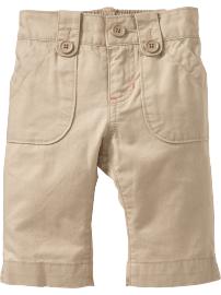 Button-Tab Capri Pants for Baby