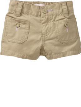 Twill Patch-Pocket Shorts for Baby