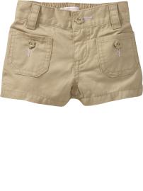 Twill Patch-Pocket Shorts for Baby