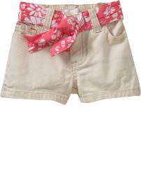 Belted Denim Shorts for Baby