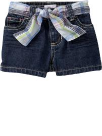 Belted Denim Shorts for Baby