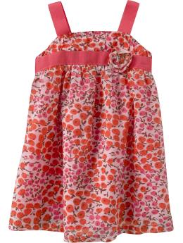 Rosette Ribbon-Trim Dresses for Baby