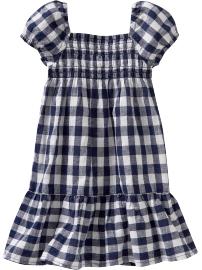 Gingham Linen-Blend Dresses for Baby