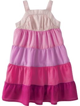 Color-Block Tiered Sundresses for Baby