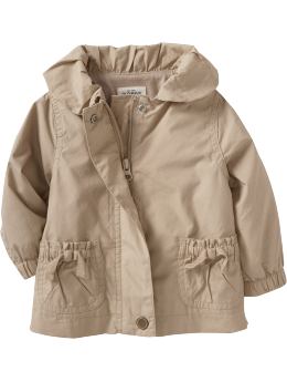 Jersey-Lined Poplin Jackets for Baby
