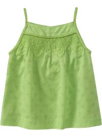 Gauzy Braided-Trim Tanks for Baby