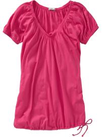 Women's Cinch-Tie Jersey Tops