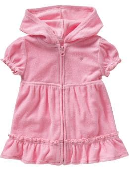 Hooded Terry Zip Cover-Ups for Baby