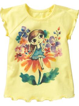 Watercolor Character-Graphic Tees for Baby