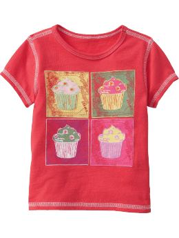 Pop Art Dessert Graphic Tees for Baby