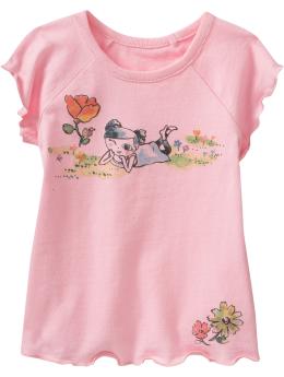 Lettuce-Edge Graphic Tees for Baby
