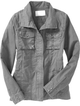 Women's Twill Cargo Zip Jackets