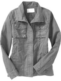 Women's Twill Cargo Zip Jackets