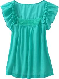 Women's Lightweight Origami Flutter-Sleeve Tops