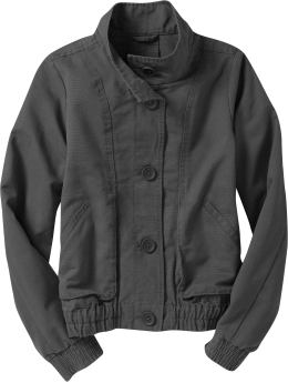 Women's Canvas Button-Front Cadet Jackets
