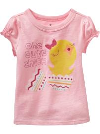 Ruffled Spring-Graphic Tees for Baby
