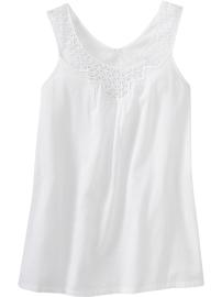 Women's Lightweight Crochet-Trim Tops