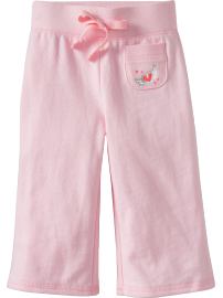 Foil-Graphic French Terry Pants for Baby