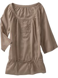 Women's Crepe Drop-Waist Tops