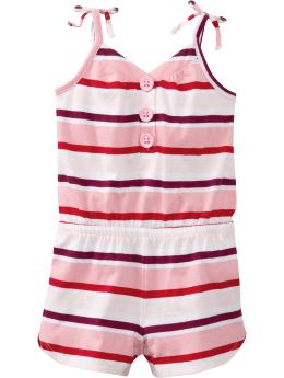 Striped Button-Front Rompers for Baby