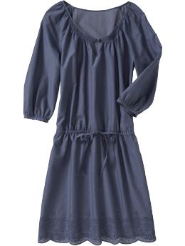 Women's Drawstring-Waist Tunic Dresses
