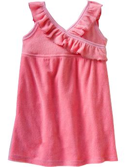 Ruffled Loop Terry Dresses for Baby