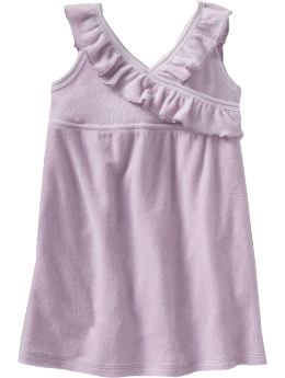 Ruffled Loop Terry Dresses for Baby