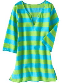 Women's Split-Neck Gauze Tunics