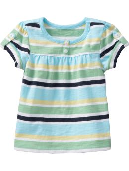 Button-Tab Sleeve Henleys for Baby