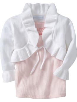 Ruffled Shrug Cardigans for Baby