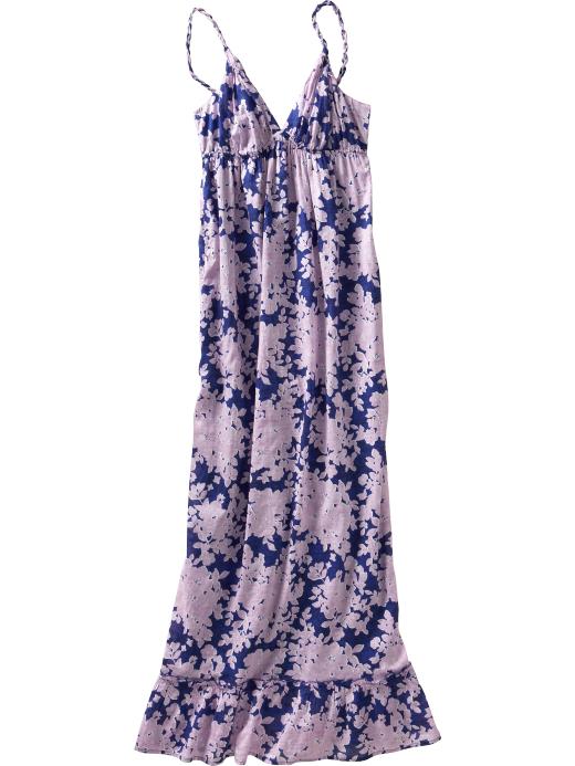 Old Navy Womens Braided-Strap Floral-Print Maxi Dresses