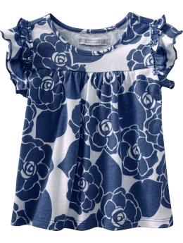 Double Flutter-Sleeve Tops for Baby