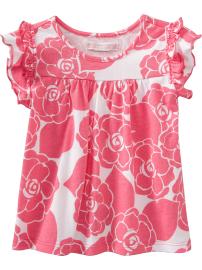 Double Flutter-Sleeve Tops for Baby