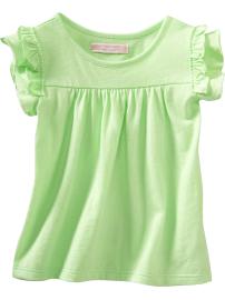 Double Flutter-Sleeve Tops for Baby