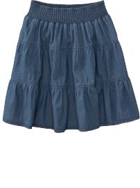 Women's Tiered Denim Skirts