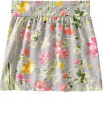 Women's Floral Linen-Blend Whirly Skirts