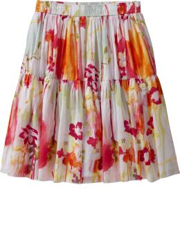 Women's Tiered Printed Skirts