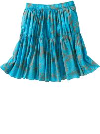 Women's Tiered Printed Whirly Skirts