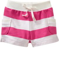 Striped French Terry Shorts for Baby