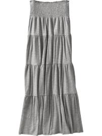 Women's Maxi Slub-Knit Tier Skirts