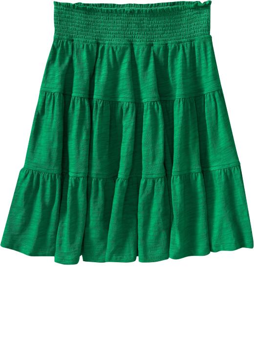 Old Navy Womens Slub-Knit Tiered Skirts