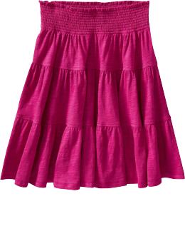 Women's Slub-Knit Tiered Skirts