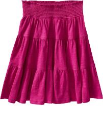 Women's Slub-Knit Tiered Skirts