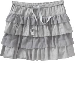 Women's Chiffon-Trim Tiered Whirly Skirts